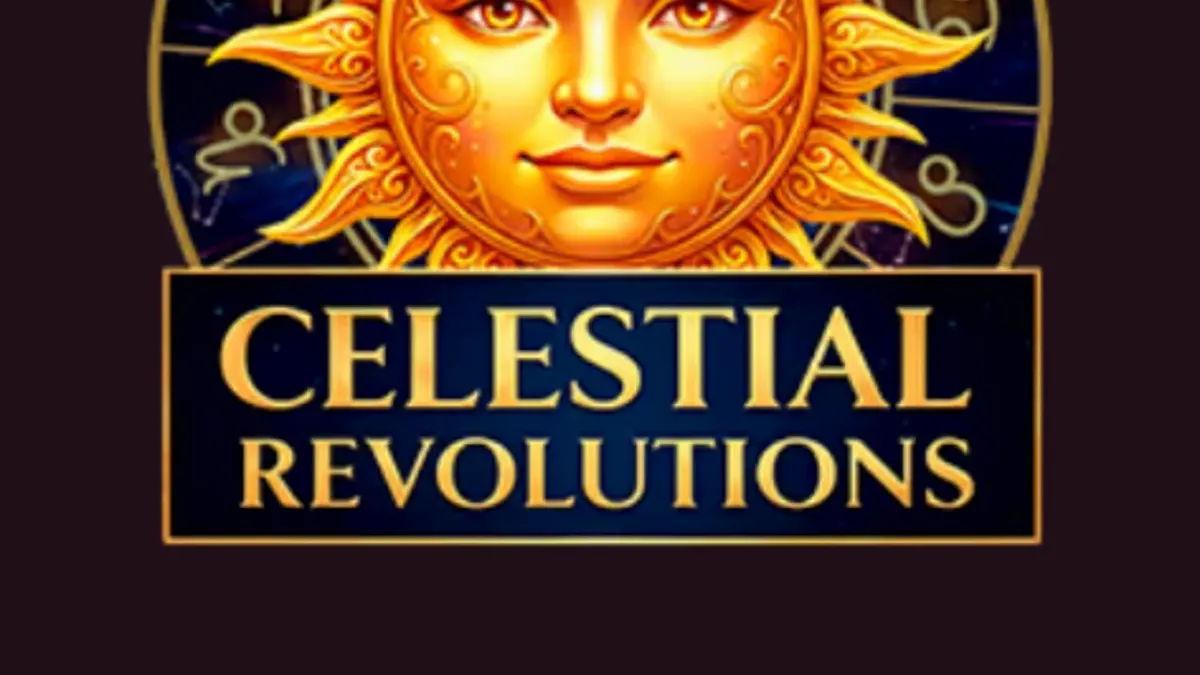 Tampilan visual slot Celestial Revolutions dengan tema zodiak dan kosmik