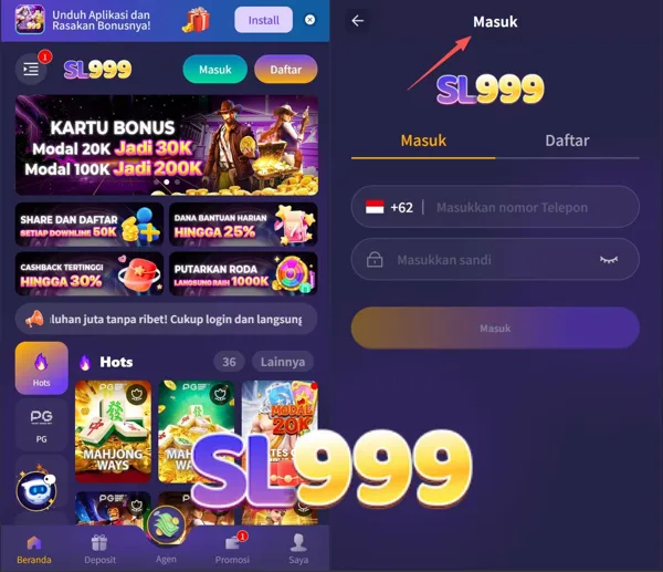 SL999 Bonus Member Baru 100%